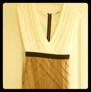 White and tan dress